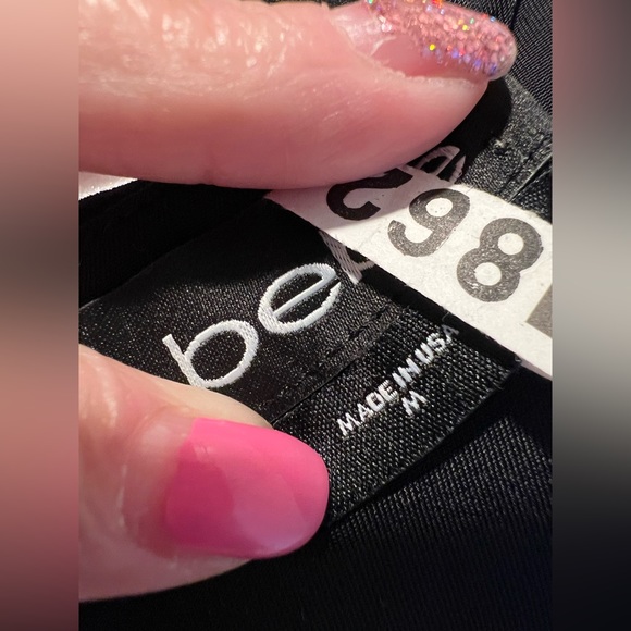 BEBE Black Cutout Shoulder Dress Size Medium - Picture 12 of 15